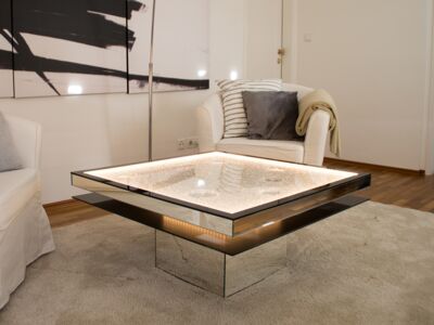 Glaszone Glass Table Shin in black