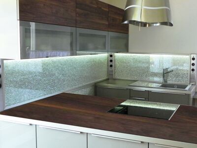 Glaszone Kitchen Splashback Pure 40 white