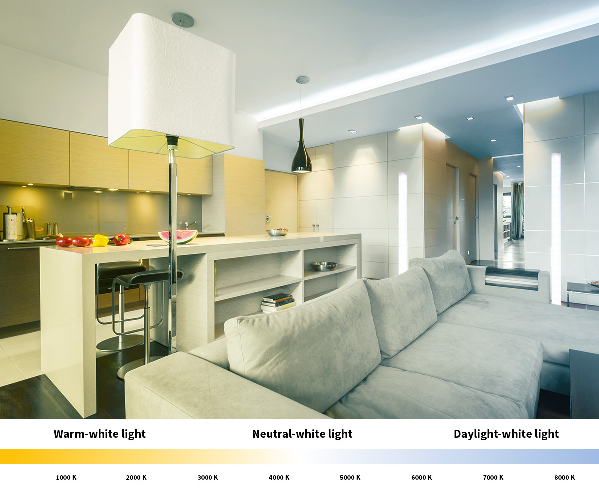 Kitchen Splashback Led Light Dim Change Colours Glaszone